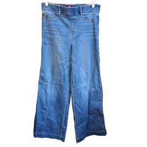 SPANX 20407R Seamed Front Wide Leg Denim in Vintage Indigo Pull-on Jeans XL EUC‎